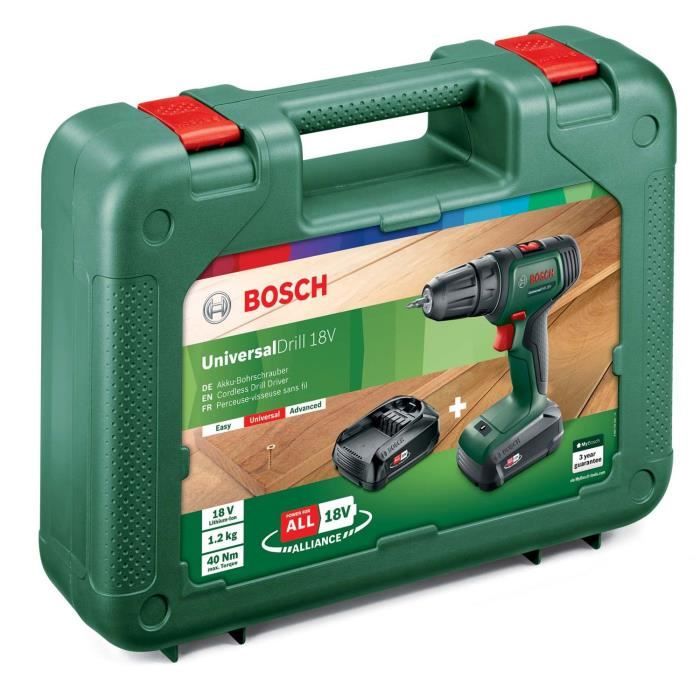 Cordless drill BOSCH - AdvancedDrill 18 2 batteries 2,5Ah