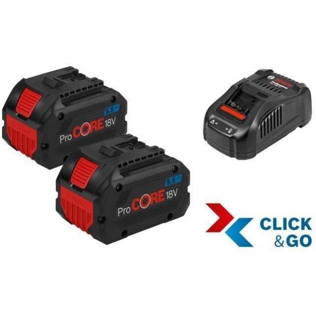 Pack of 2x5.5Ah Procore 18V in cardboard box - Bosch - 1600A0214C