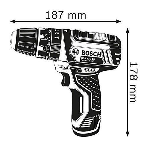 Bosch Professional GSB 12V-5 + 10 accessoire percussion drill.