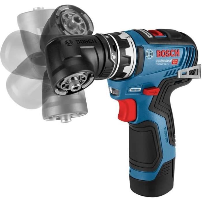 BOSCH Professional Drill GSR 12V-35 FC 2xbatteries 3.0 AH + Gal 12v-40 GFA charger 12-H -B W E X L-BOXX