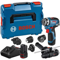 BOSCH Professional Drill GSR 12V-35 FC 2xbatteries 3.0 AH + Gal 12v-40 GFA charger 12-H -B W E X L-BOXX