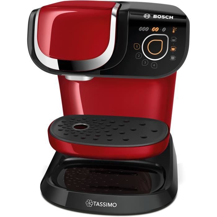 Tassimo Bosch Tas6503 - Red - Multi -Boissons - Water Tank 1.3L - Automatic stop