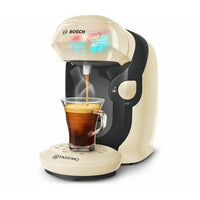 Compact Tassimo Style Multi -Boison Coffee Machine - Bosch Tas1107 - Vanilla Color - 40 Drinks - 0.7L - 1400W