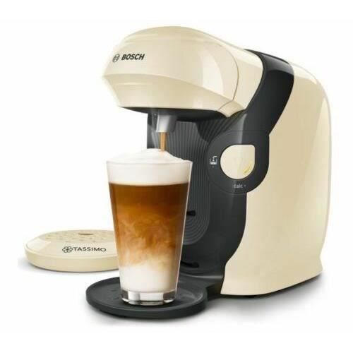 Compact Tassimo Style Multi -Boison Coffee Machine - Bosch Tas1107 - Vanilla Color - 40 Drinks - 0.7L - 1400W