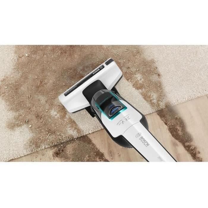 BOSCH BCH86HYG2 - ATHLET - Rechargeable broom vacuum cleaner - 6 white series - 60 min of autonomy - 900 ml tank - 2 speeds and turbo