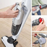 Bosch BBH3ALL28 Wireless broom vacuum cleaner 2N1 and Flexxo multifunction - 2 speeds - 28 V - 55 min of autonomy - Metallic white