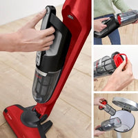 BOSCH BBH3ZOO28 Flexxo Zoo'o 2in1 cordless and multifunction broom vacuum cleaner - 2 speeds - 28 V - 55 mins runtime - Red