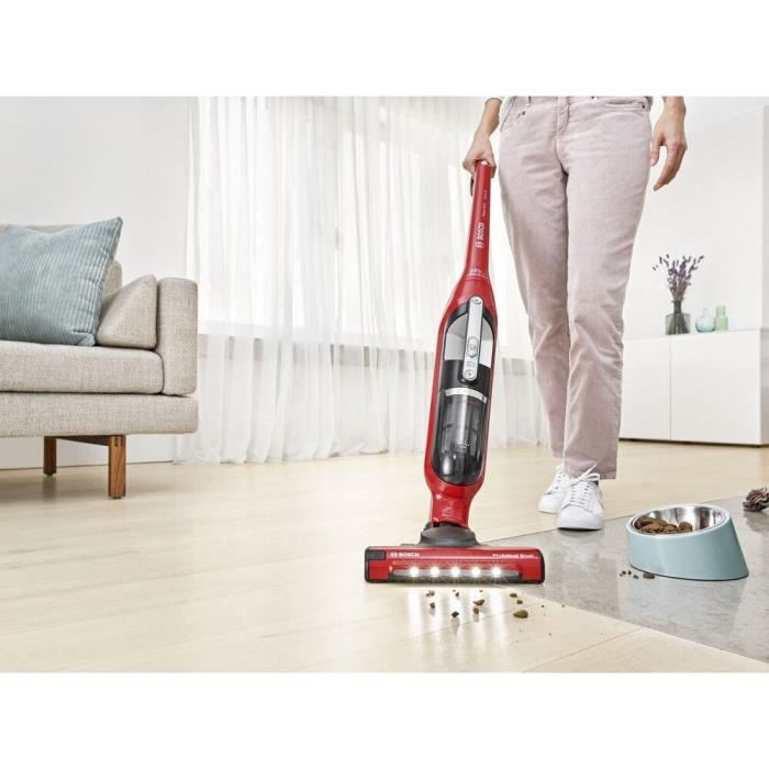 BOSCH BBH3ZOO28 Flexxo Zoo'o 2in1 cordless and multifunction broom vacuum cleaner - 2 speeds - 28 V - 55 mins runtime - Red