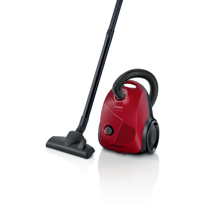 BOSCH GL20S - Canister vacuum cleaner with bag 3.5L - 600 W - 80 dB - 8m - Power variator - Red