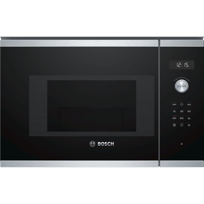 BOSCH BEL524MS0 - Micro ondes grill encastrable inox - 20 L - 800 W - Grill 1000 W