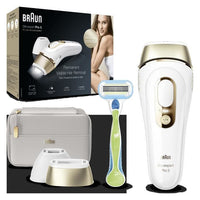 Silk pulsed light epilator · Expert Pro 5 PL5154 with 3 accessories: precision head, razor come, flexible pocket - white