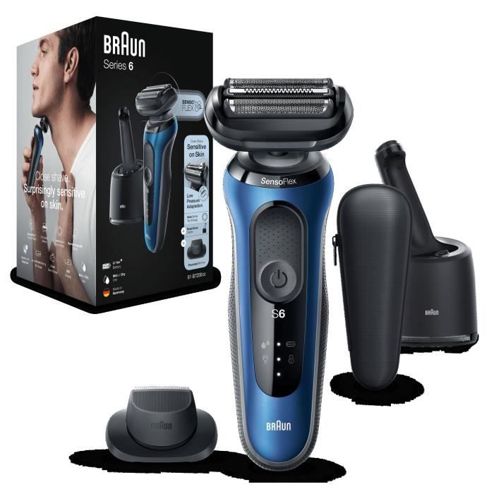 Electric razor with precision mower Braun Series 6 61 -B7200cc - Smartcare center, blue