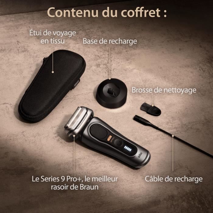 BRAUN Electric Shaver - Series 9 PRO+ 9515s - 5 Shaving Elements, Integrated Precision Trimmer, Charging Base, Waterproof