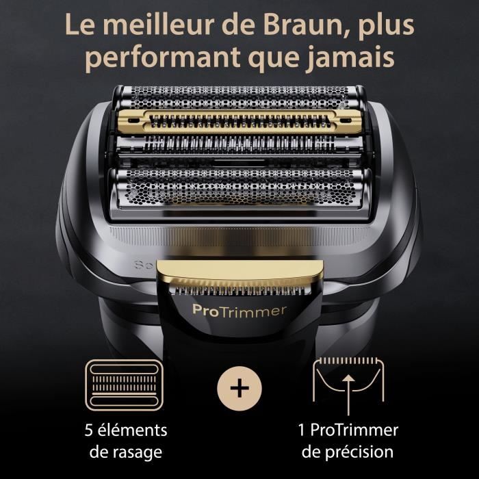 BRAUN Electric Shaver - Series 9 PRO+ 9515s - 5 Shaving Elements, Integrated Precision Trimmer, Charging Base, Waterproof