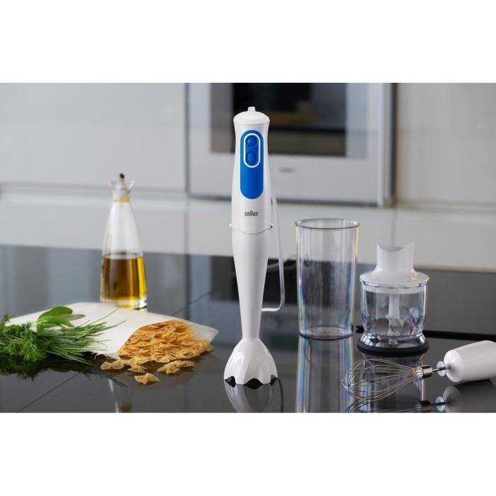 BRAUN Omelette Blender with Mincer - MQ3025WH - White and Blue