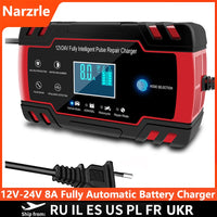 Car Battery Charger, 8A Fast Charge, LCD Display