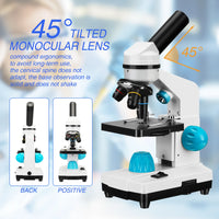 Biologiset mikroskoopit, 100X-2000X suurennus, puhelinsovitin