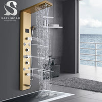 LED Shower Panel, Waterfall Rain Shower, SPA Massage Jet