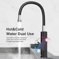 Electric Water Heater, 2 in 1 Kitchen Faucet, Tankless Instant Heating