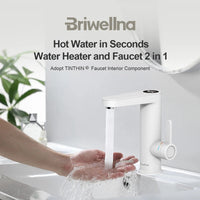 Electric Heating Faucet, Tankless with Digital Display, Ideal for Kitchen, Campervan and Boat