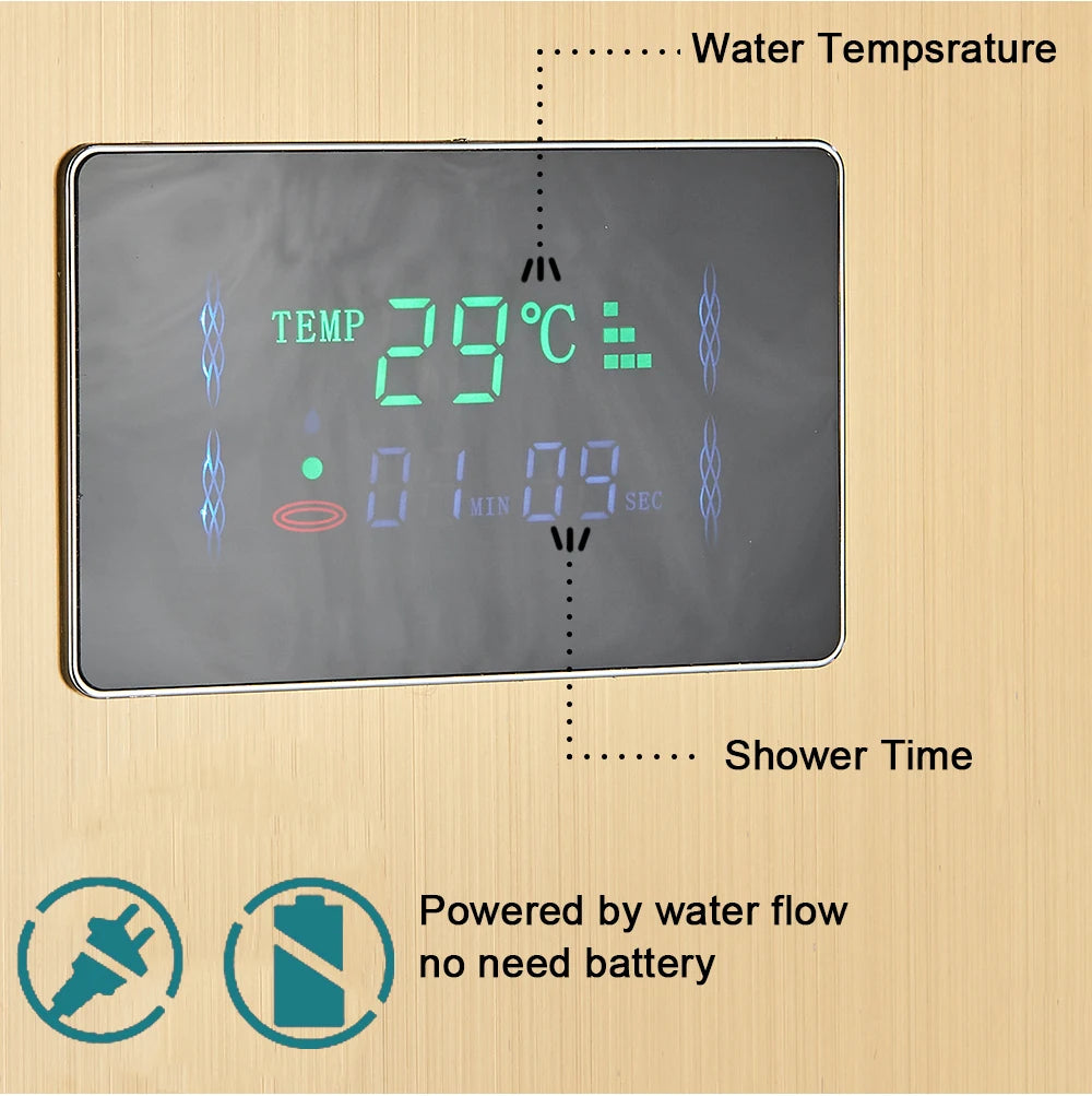 Panou de duș, Sistem de duș cu LED, Masaj SPA
