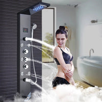 Panou de duș, lumină LED, jet de masaj