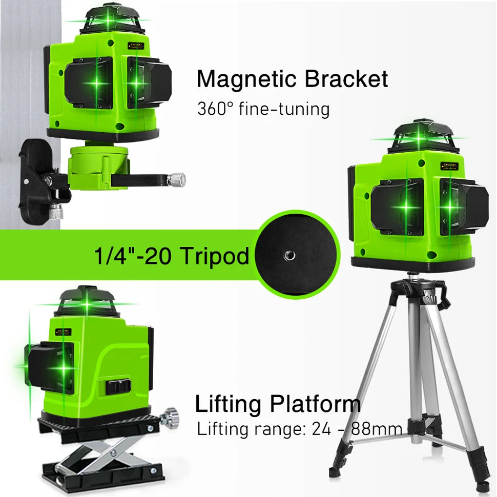 Laser Niveau, Fjernbetjening, Selvnivellering