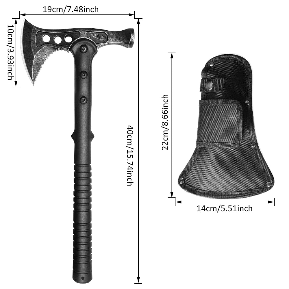 Survival Hatchet, Nylon Sheath, Anti-Slip Grip