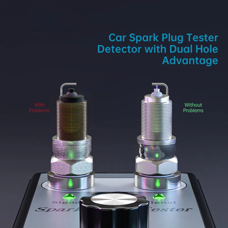 Automatische bougie tester, dubbele gat analyzer, 12V benzinevoertuigen