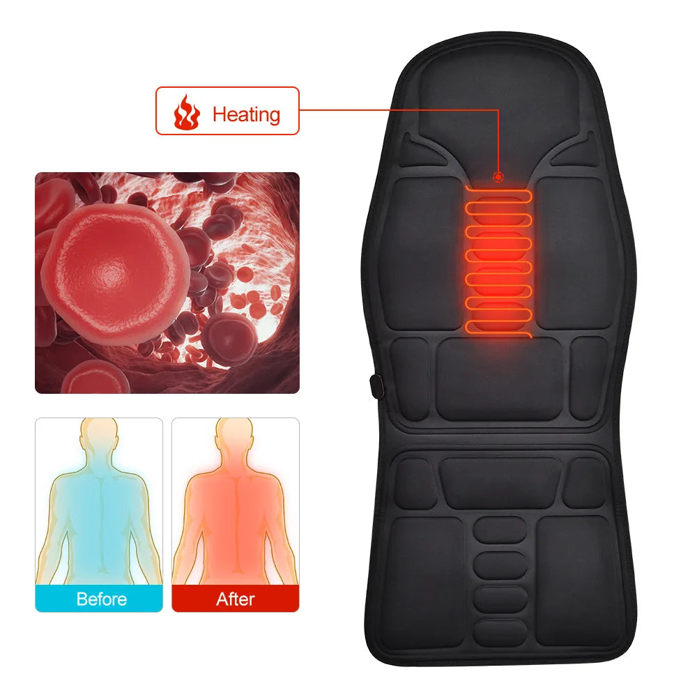 Heating Massage Cushion, Pain Relief, Dual-Use Seat