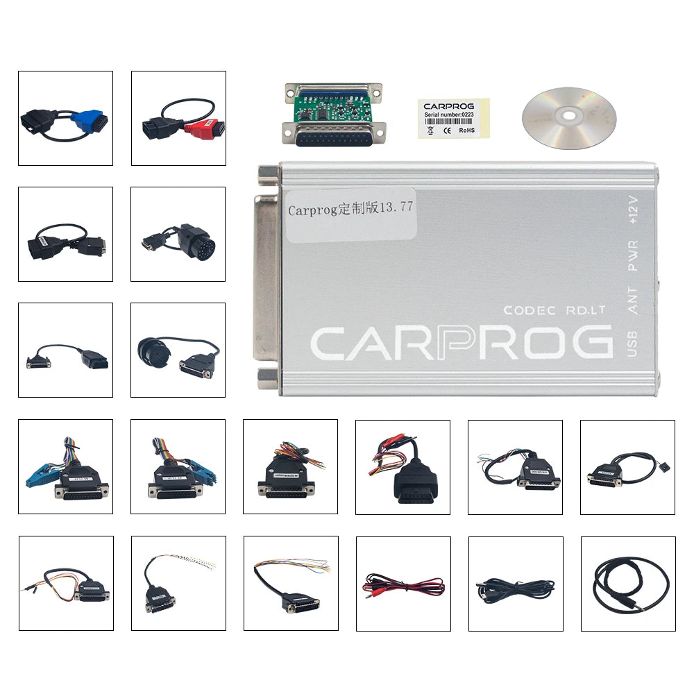 Carprog Online -ohjelmoija, täydelliset adapterit, parempi kuin Carprog1093