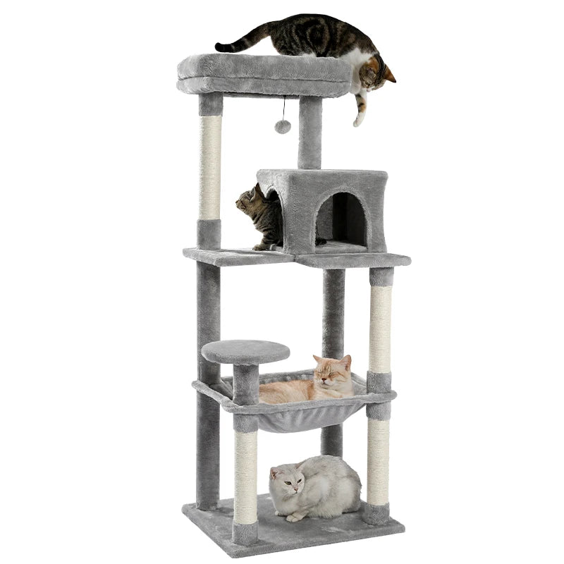 Turnul de zgâriere pentru pisici, postul de zgâriere pentru mobilier, jucăria de sărit pentru pisici.