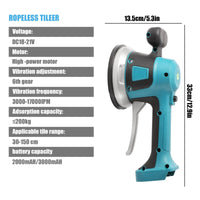 Cordless Tiler Vibrator, 6 Speed Automatic, Tiles Leveling Adjustment