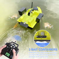 GPS Fishing Bait Boat, 10000mAh, 3 Bait Containers