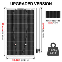 Flexible Solarpanel, wasserdicht, 12V Solarbatterie-Pack