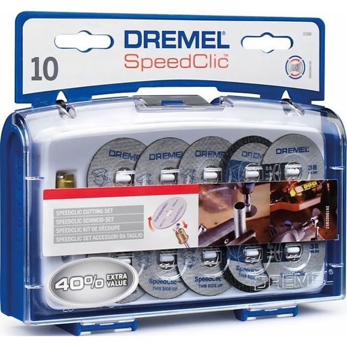 Box of 10 discs to be trunted Dremel Ez Speedclic (with mandrel for metal and plastic)