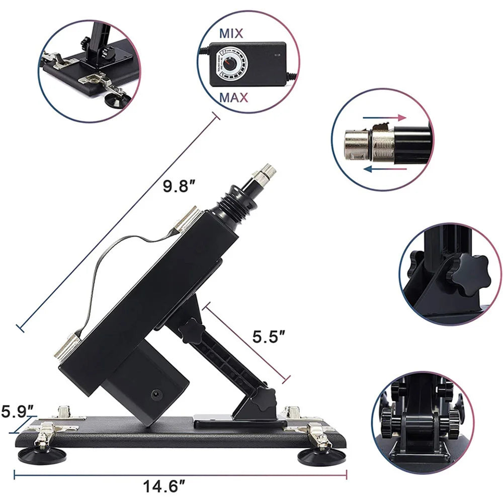 Mașină de sex pentru femei, mașină retractabilă mută, cupă de masturbare masculină pentru vagin și anus.