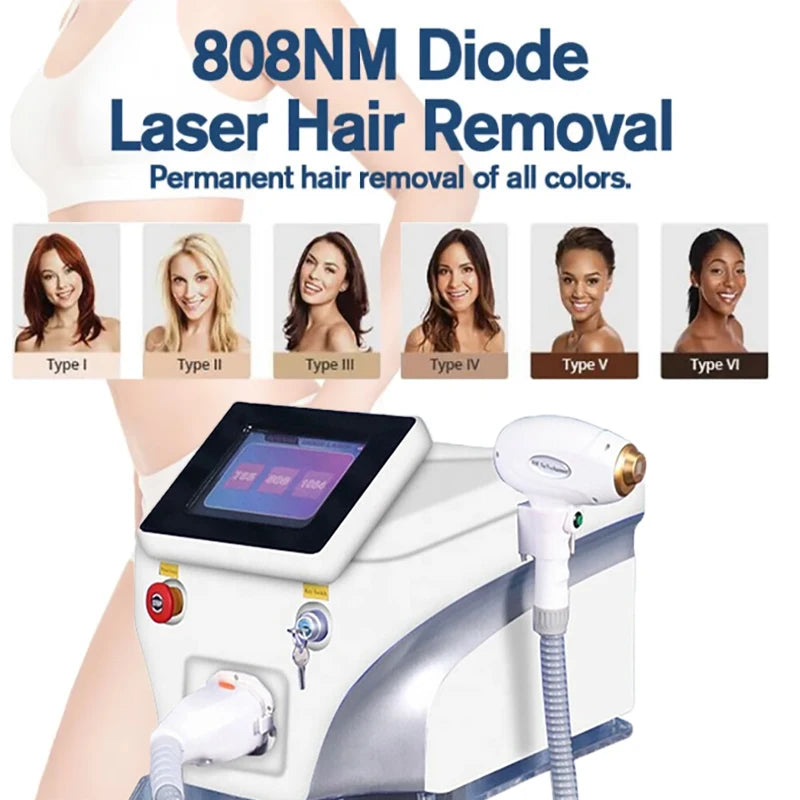 Diod Laser hårborttagningsmaskin, professionell kvalitet, iskylning