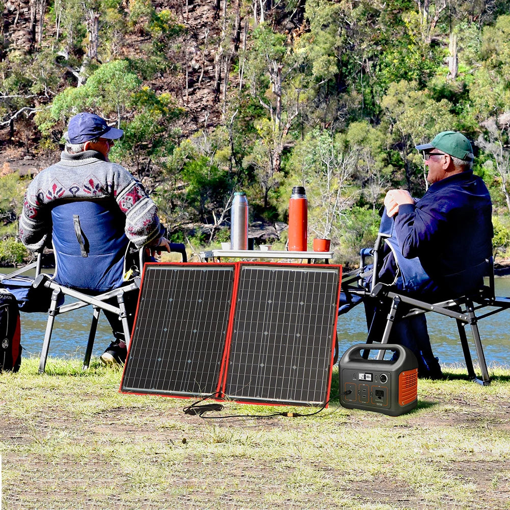 Portable Foldable Solar Panel, 18V Output, Flexible Design