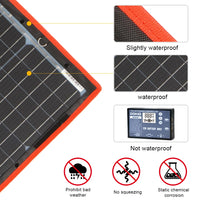 Bärbar hopfällbar solpanel, 18V 80W, 12V Controller