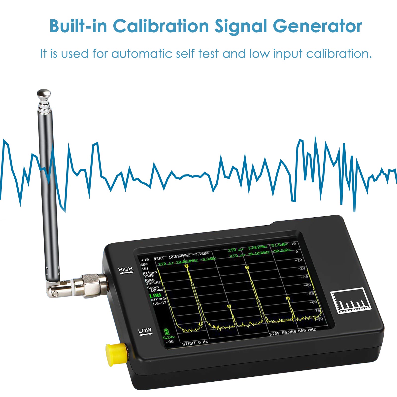 Spectrum Analyzer, Compact en Draagbaar, Breed Frequentiebereik