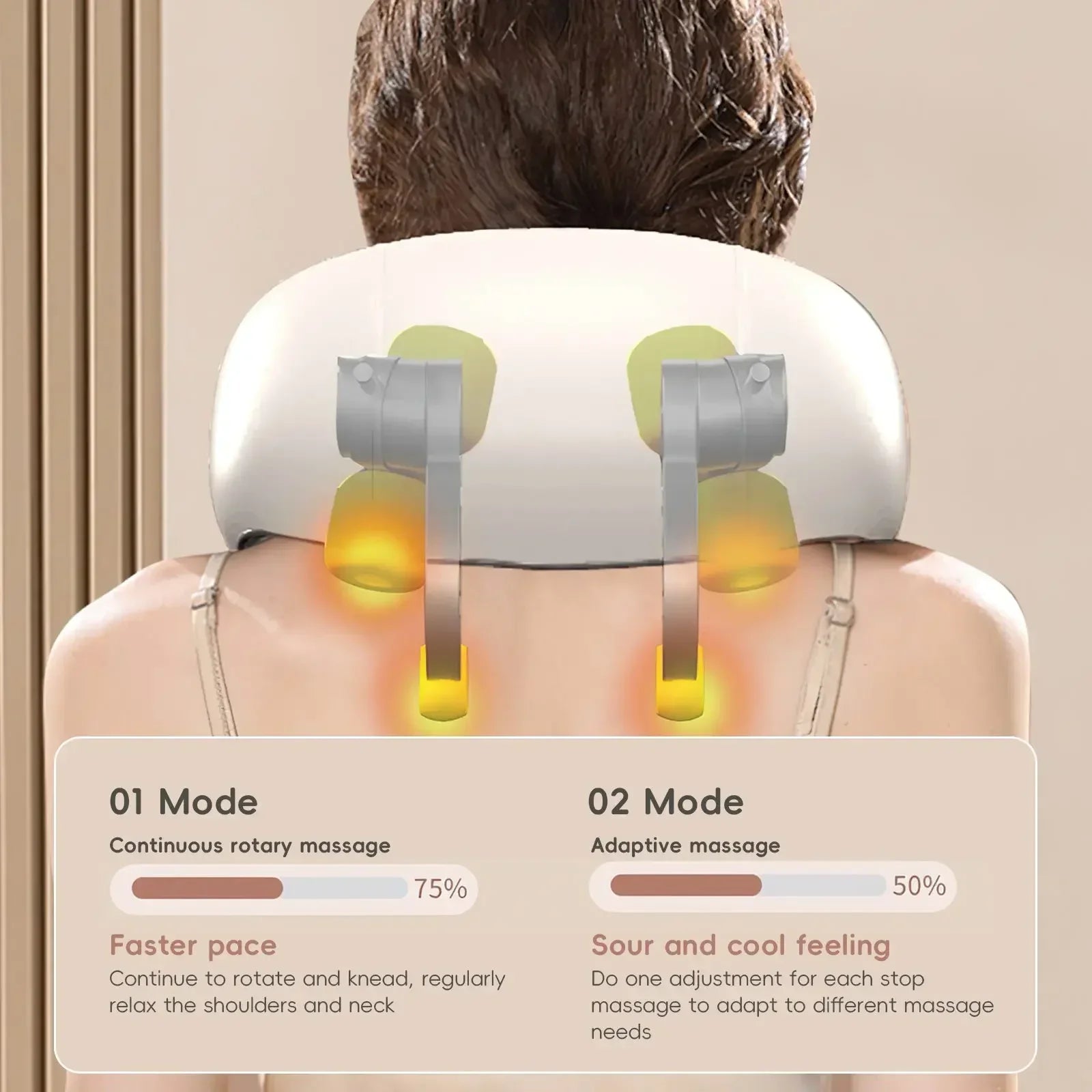 Neck Massager, Wireless Rechargeable, Portable