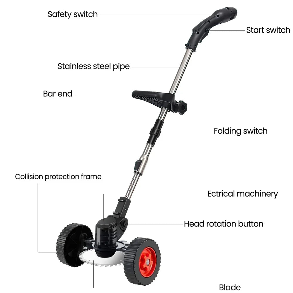 Grass Trimmer, Cordless Operation, Adjustable Cutting Height