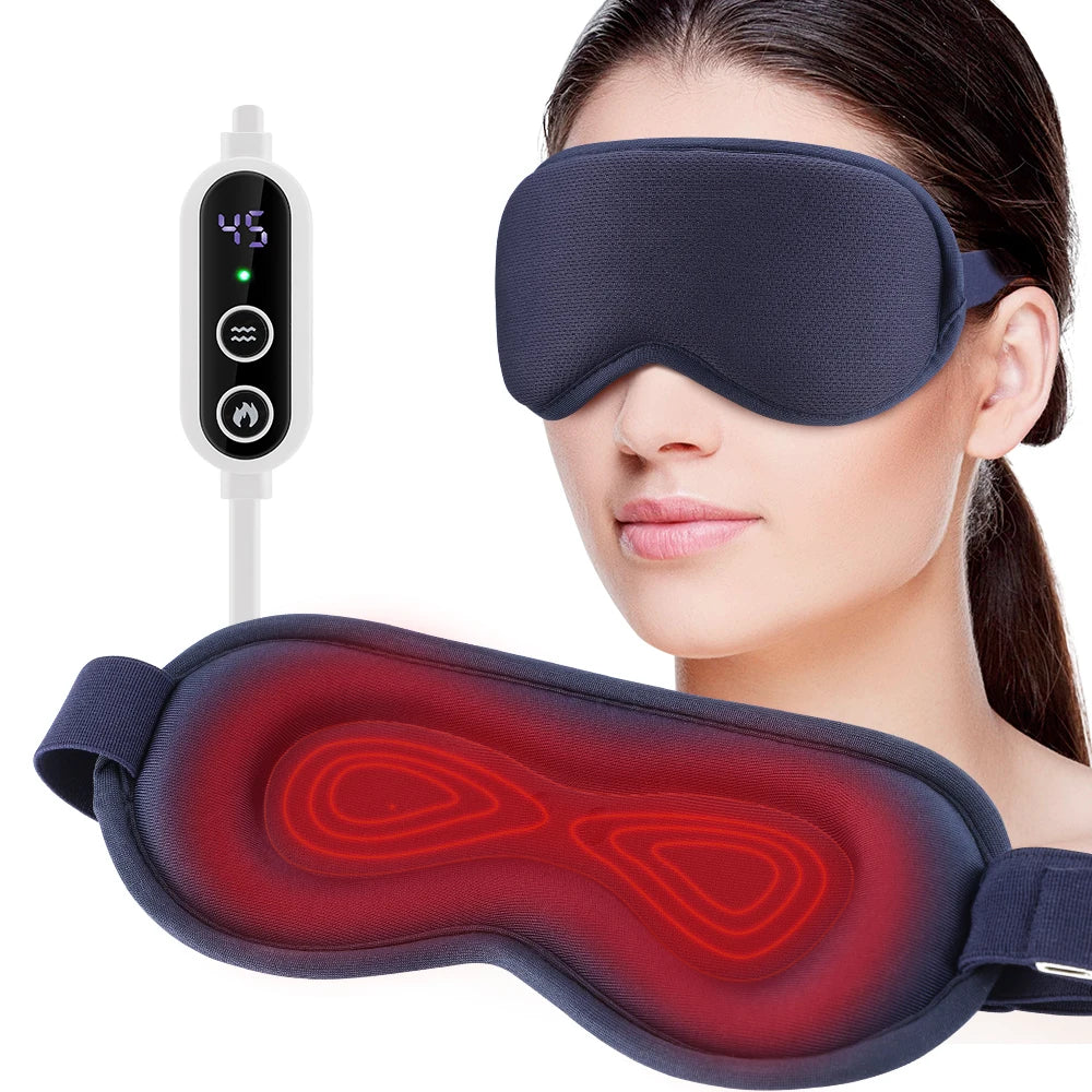 Eye Heating Mask, 3D Massage, Dark Circle Relief