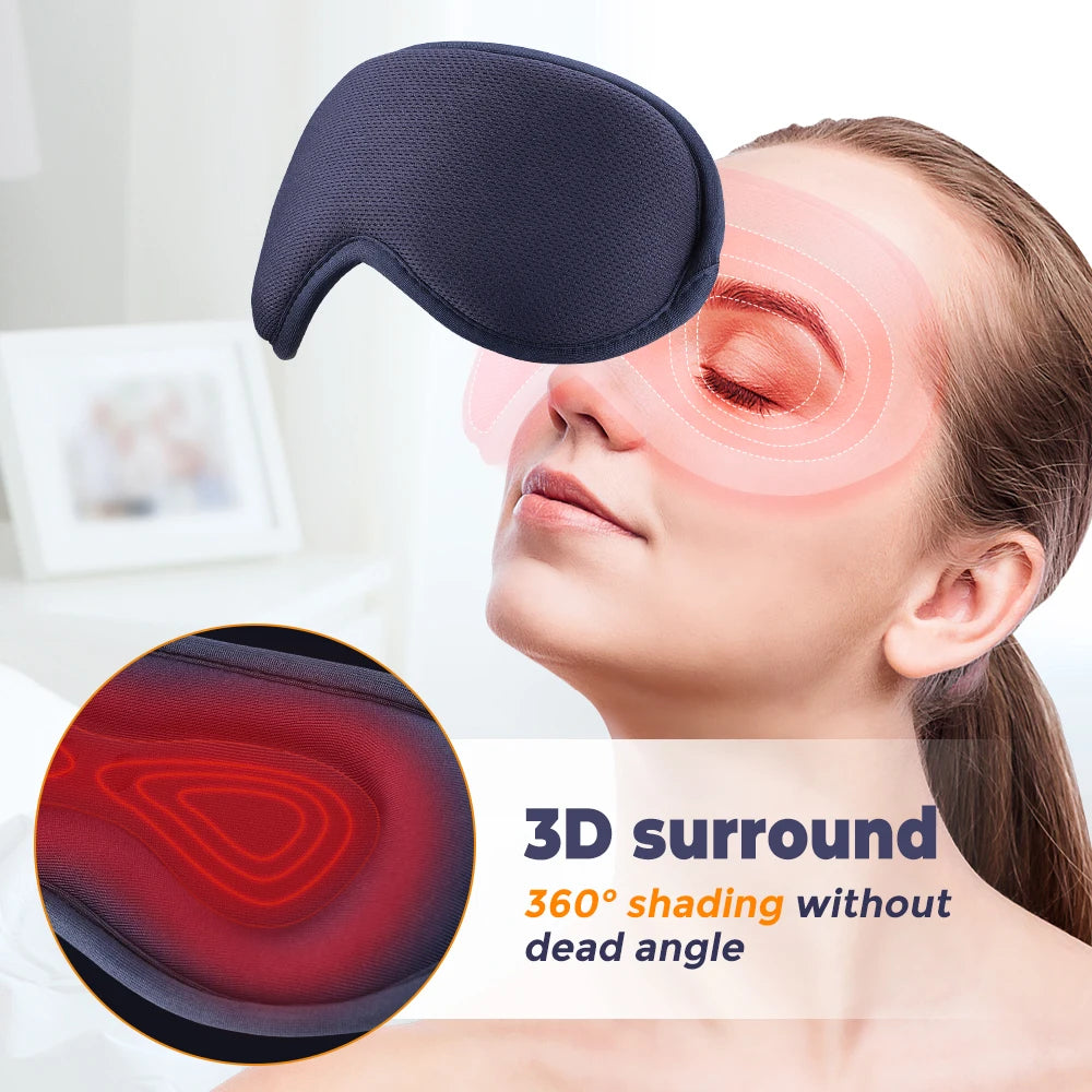 Oog Verwarmingsmasker, 3D Massage, Donkere Kringen Verlichting