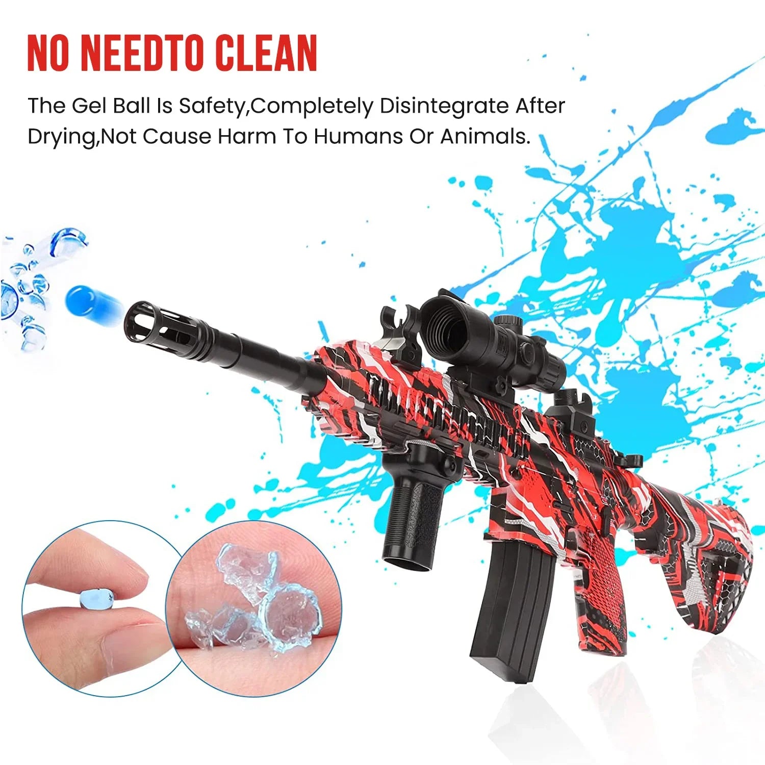 Electric Gel Ball Gun, Eco-Friendly, Automatic