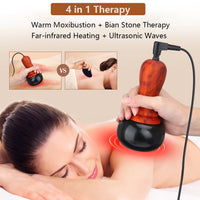 GuaSha massager, varmestensopvarmning, skrabende nakke- og rygmassage