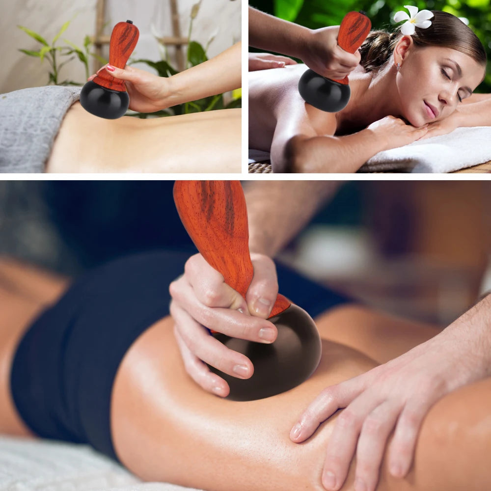 GuaSha-Massagegerät, Heißsteinheizung, Schabende Nacken-Rücken-Massage