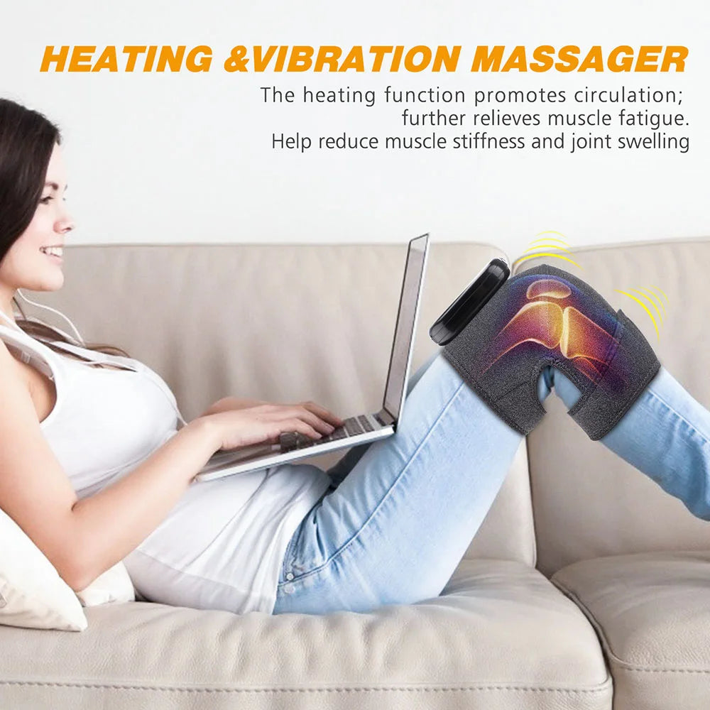 Knie Massage Brace, Elektrische Verwarming, Pijnverlichting