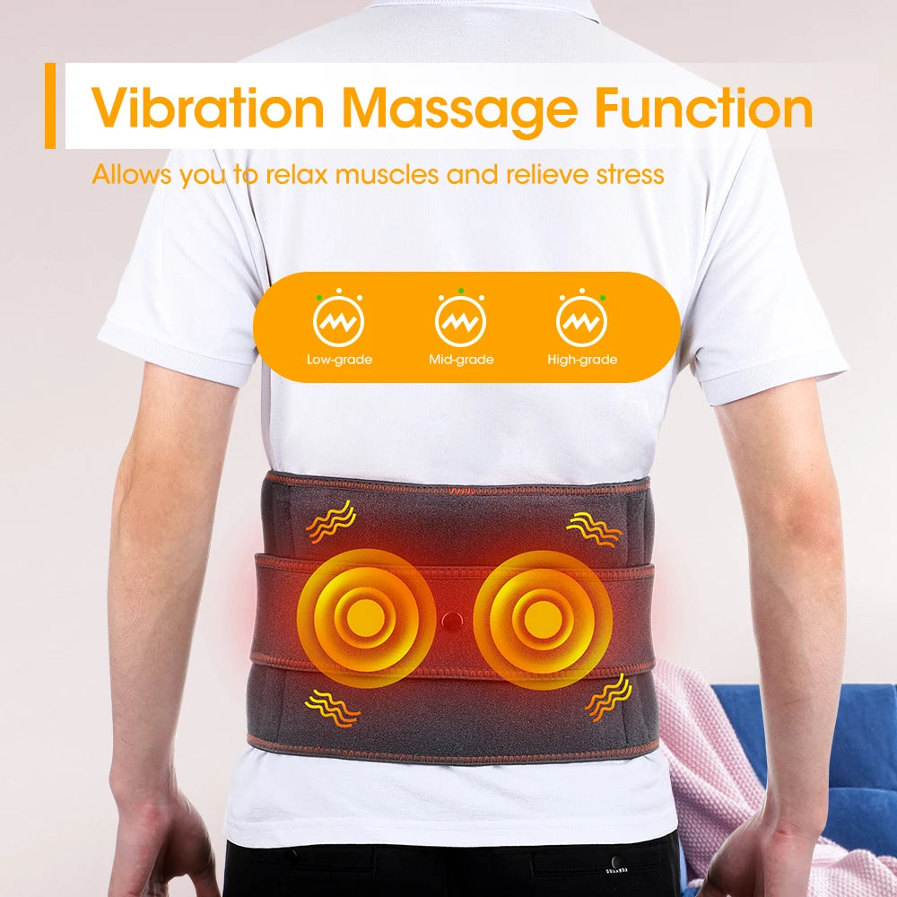 Midjemassagebälte, vibration, rött ljus varm kompress